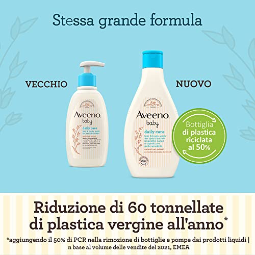 Detalle de Aveeno Baby Daily Care Bagnoschiuma bambini per pelli sensibili, 250 ml