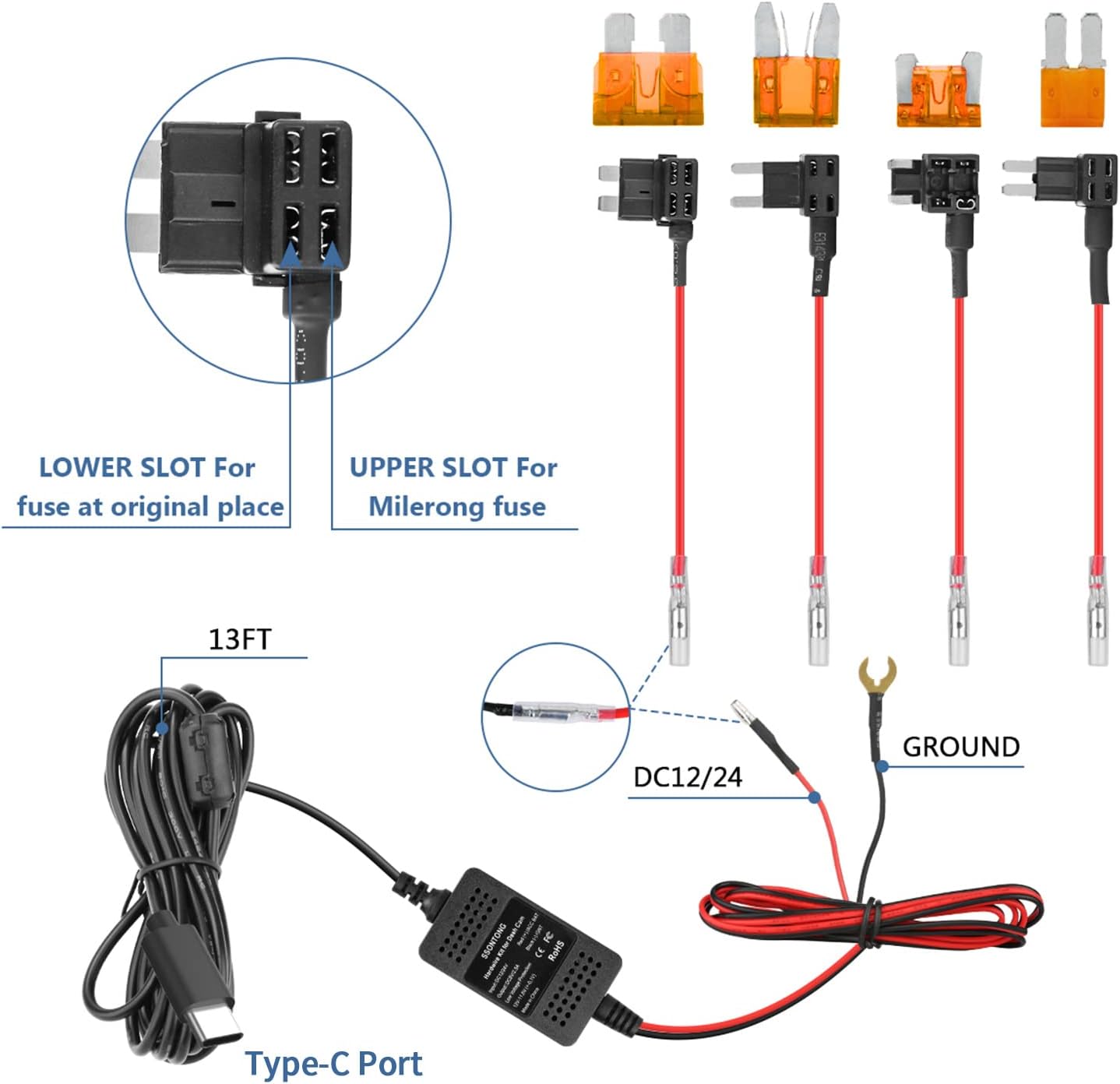 Thumbnail 5 de Upgraded Dash Cam Hardwire Kit 13ft cable