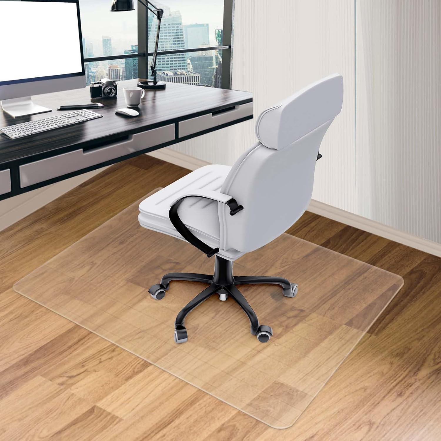 Detalle 2 de PHOUZIN 002 Clear PVC Chair Mat, 36 x 48 Inches, 0.3-Inch Thick