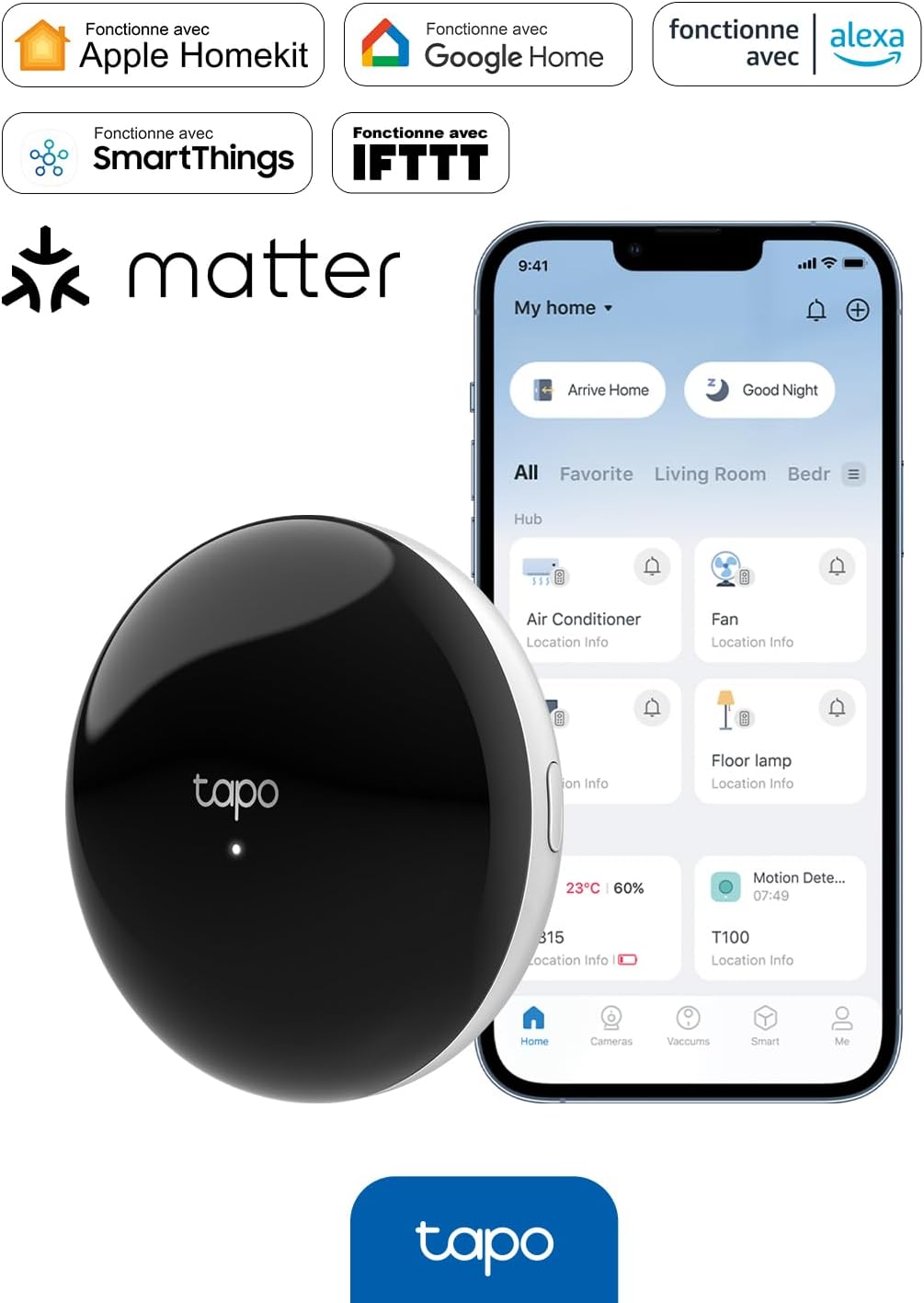 Thumbnail 2 de Tapo Télécommande Infrarouge H110 : 18 types d’appareils IR, hub Matter et commande vocale