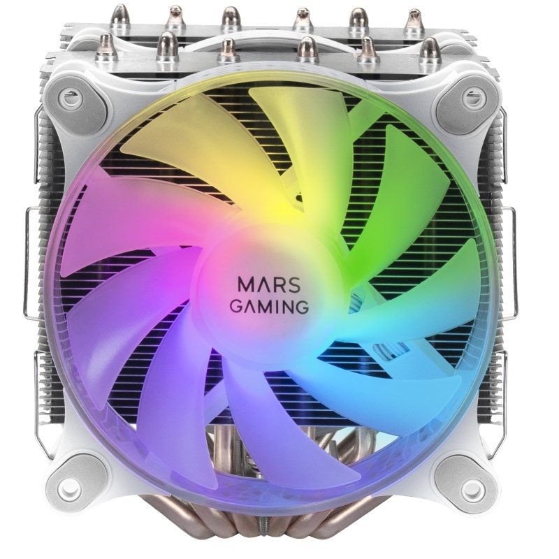 Detalle 2 de Mars Gaming MCPU-XT ARGB de doble ventilador (120 mm) en blanco