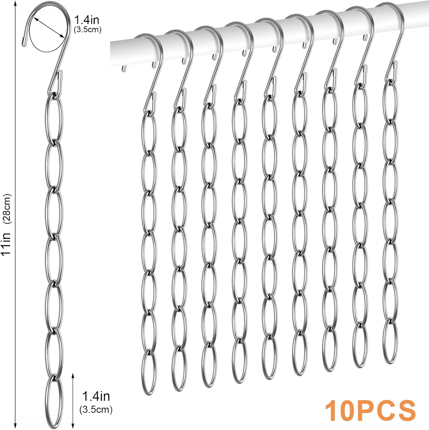 Thumbnail 6 de NiHome Space Saving Hangers 10-Pack, Metal 7-Loop Foldable Closet Organizers