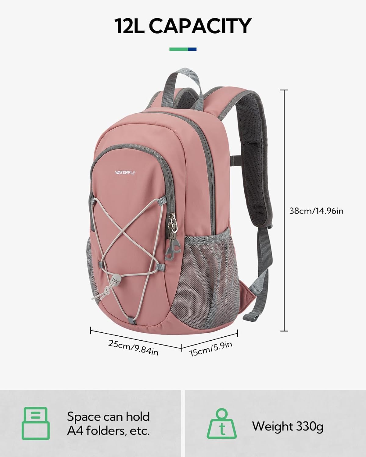 Detalle 2 de Waterfly 12L hiking backpack with chest strap