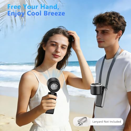 Thumbnail 6 de LKV Portable Handheld Turbo Fan 5-Speed USB-C Rechargeable (Black)