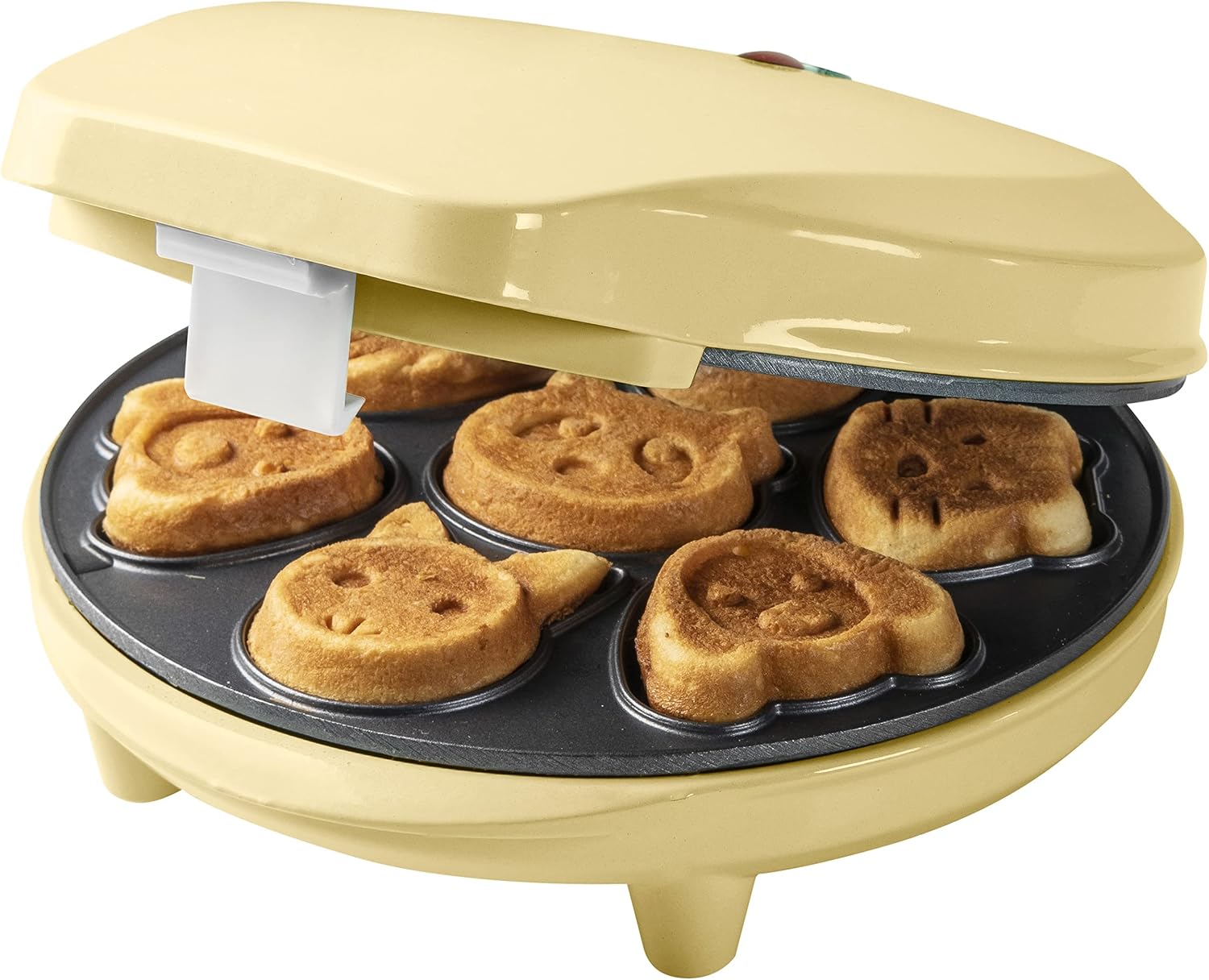 Detalle 2 de Bestron Waffeleisen für Mini-Cookies – Tiermotiven, 700 W, Blau