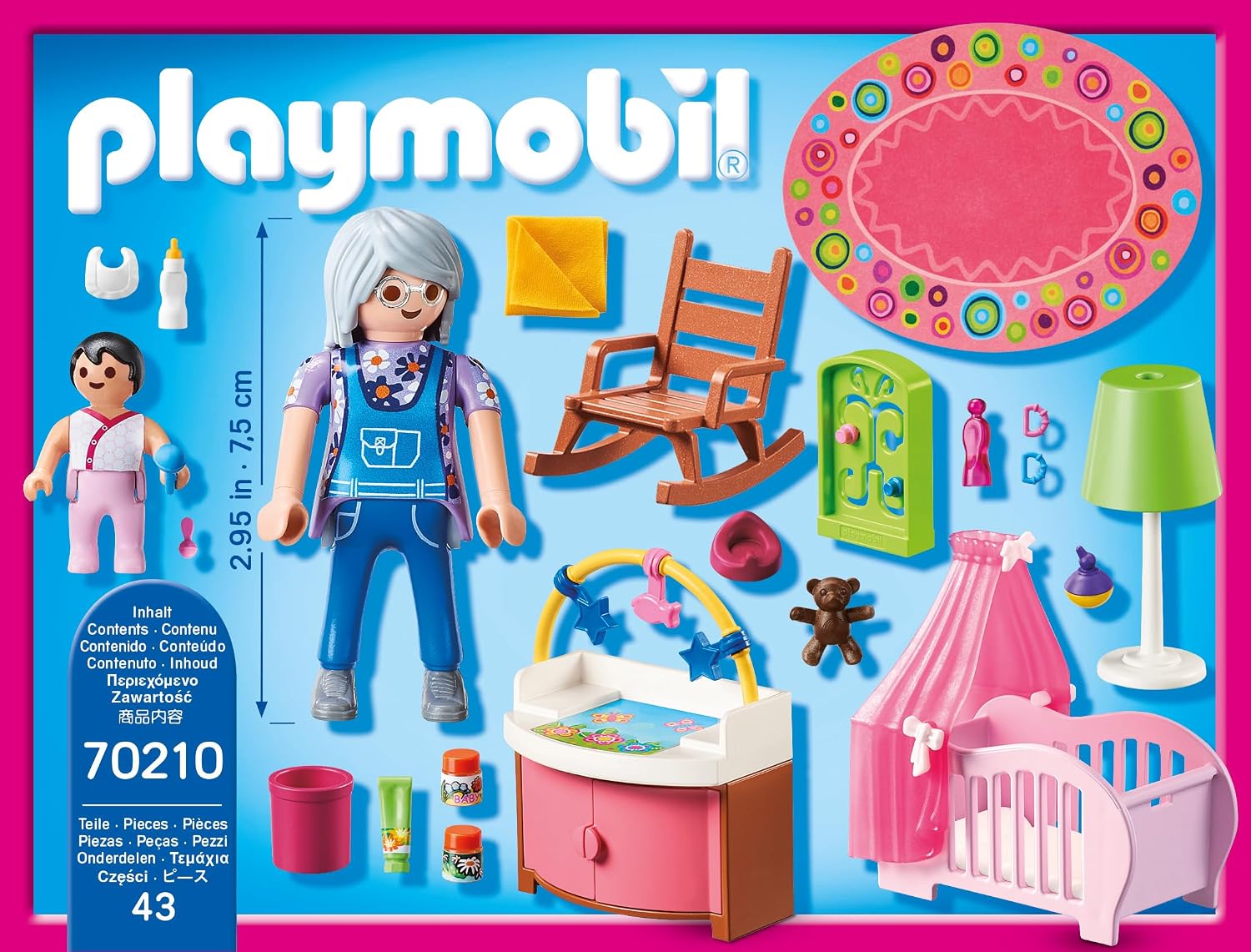 Detalle 2 de PLAYMOBIL Dollhouse 70210, Cameretta della bambina – 43 pezzi per età 4+