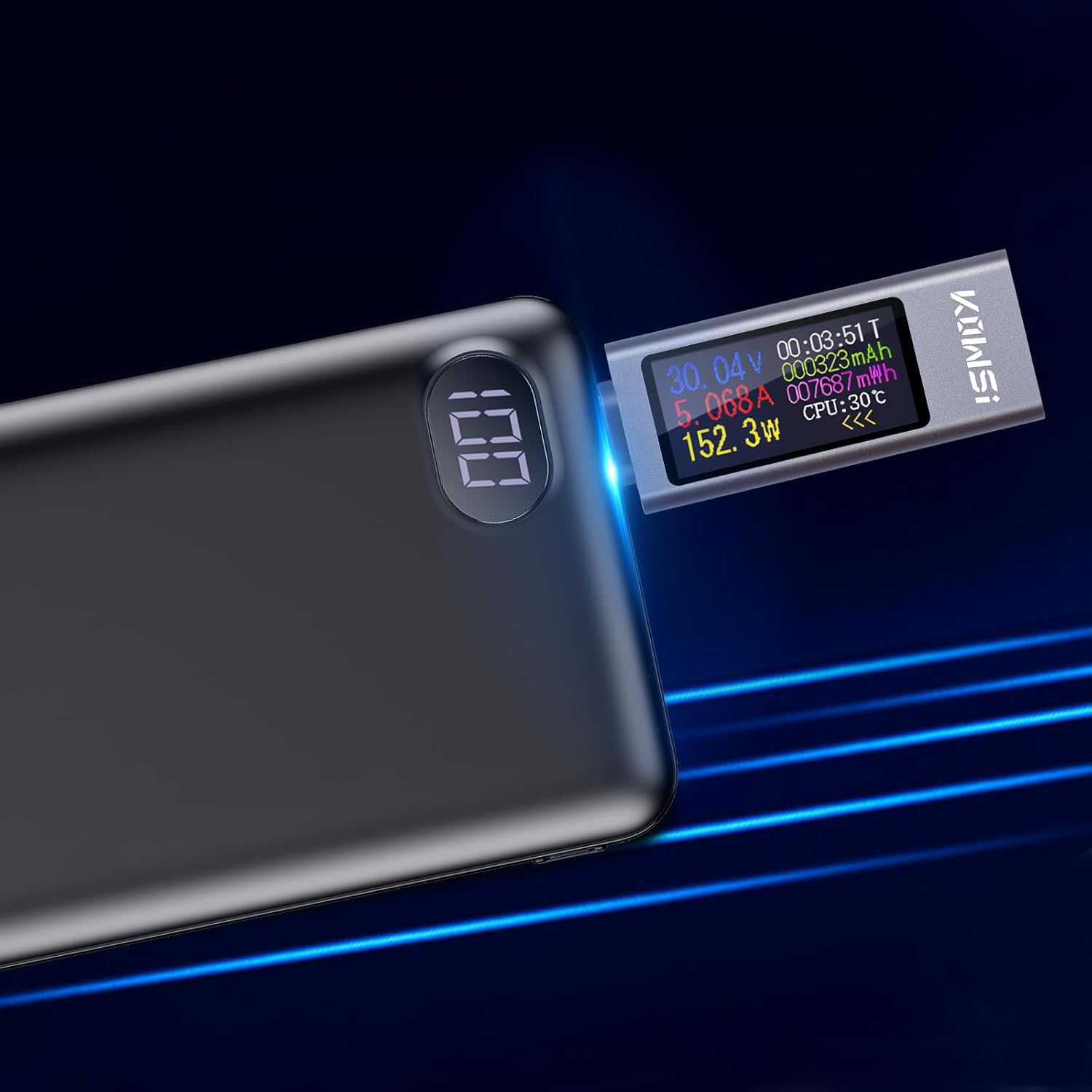 Thumbnail 2 de Heemol 240W USB-C Tester Messgerät für 4–30V und bis 12A (USB Power Meter / Multimeter) mit Kurvenanzeige
