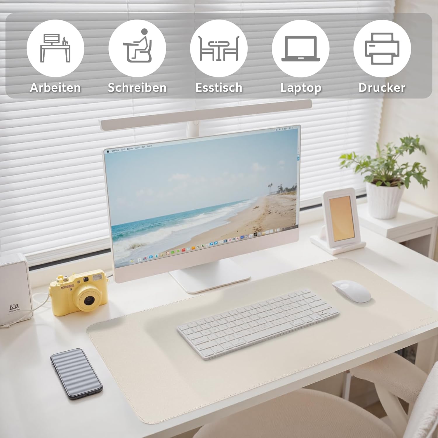 Thumbnail 6 de PROMATTOO XXL Schreibtischunterlage aus veganem Leder (rutschfest, geruchsfrei, wasserabweisend) in Geschenkverpackung