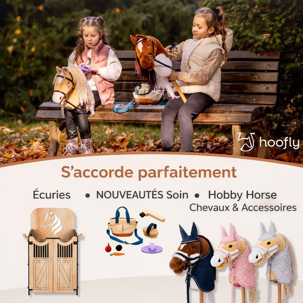Thumbnail 6 de Hoofly Hoof-05-BR Hobby Horse, bruin stokpaard met afneembare stok