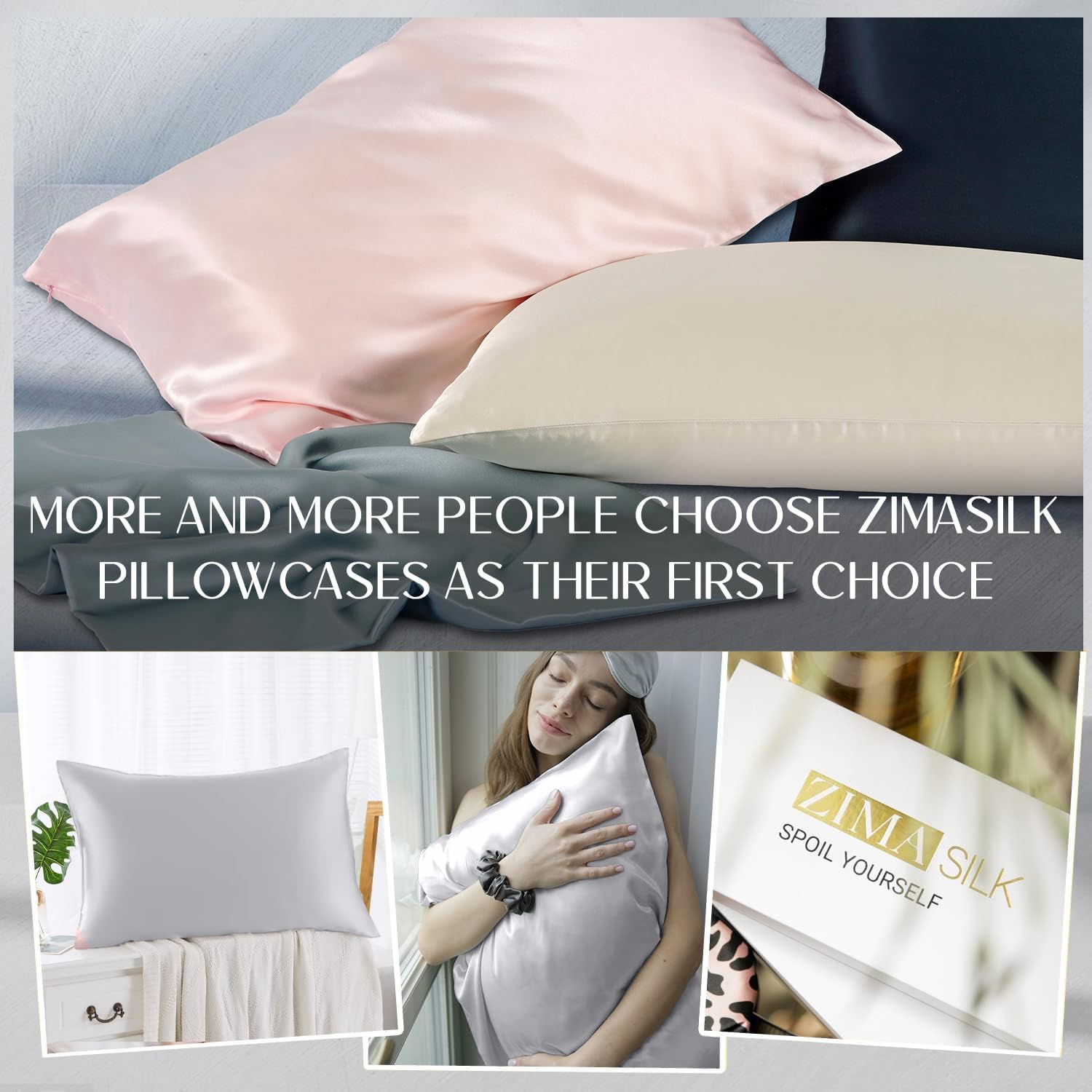 Thumbnail 5 de ZIMASILK 600 Thread Count Mulberry Silk Pillowcase