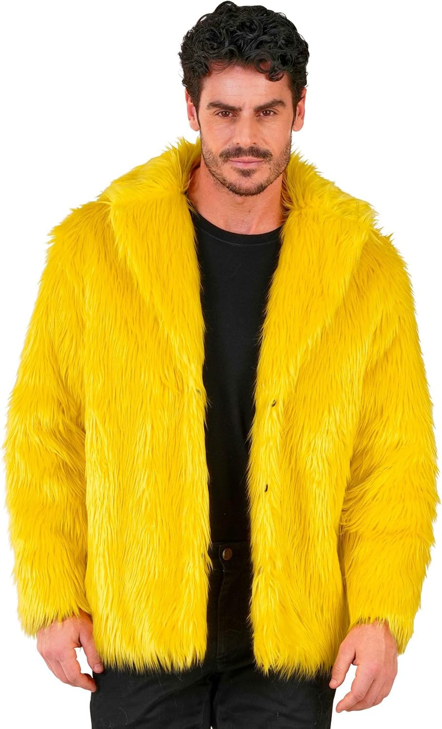 Thumbnail 4 de W WIDMANN MILANO Party Fashion – Gelbe Kunstfell-Jacke für Damen und Herren