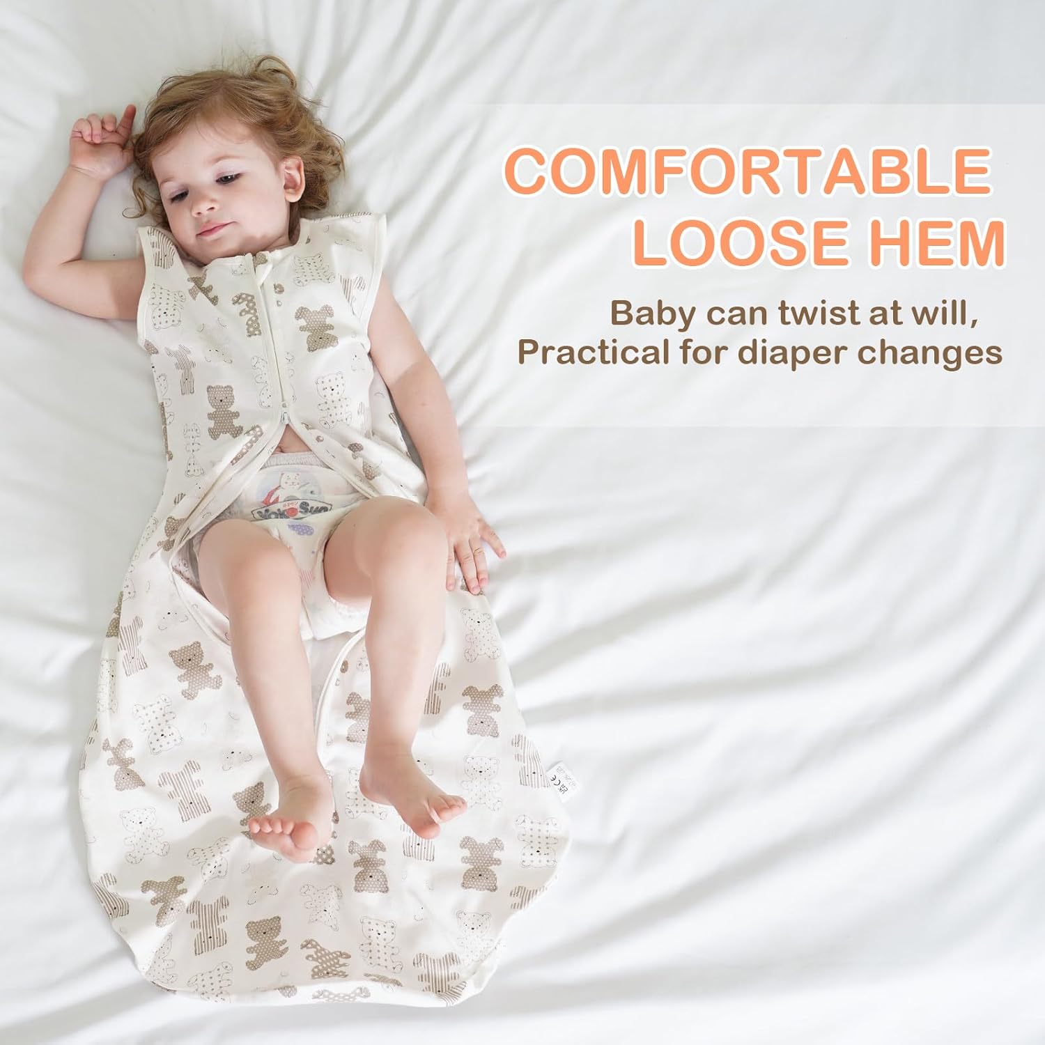 Thumbnail 2 de TOGOU2S Sommerschlafsack Baby 0,5 Tog aus 100% Baumwolle – verstellbare Länge, Unisex