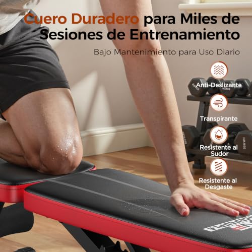 Thumbnail 6 de Banco de pesas regulable FLYBIRD para gimnasio en casa, 8 posiciones y 300 kg