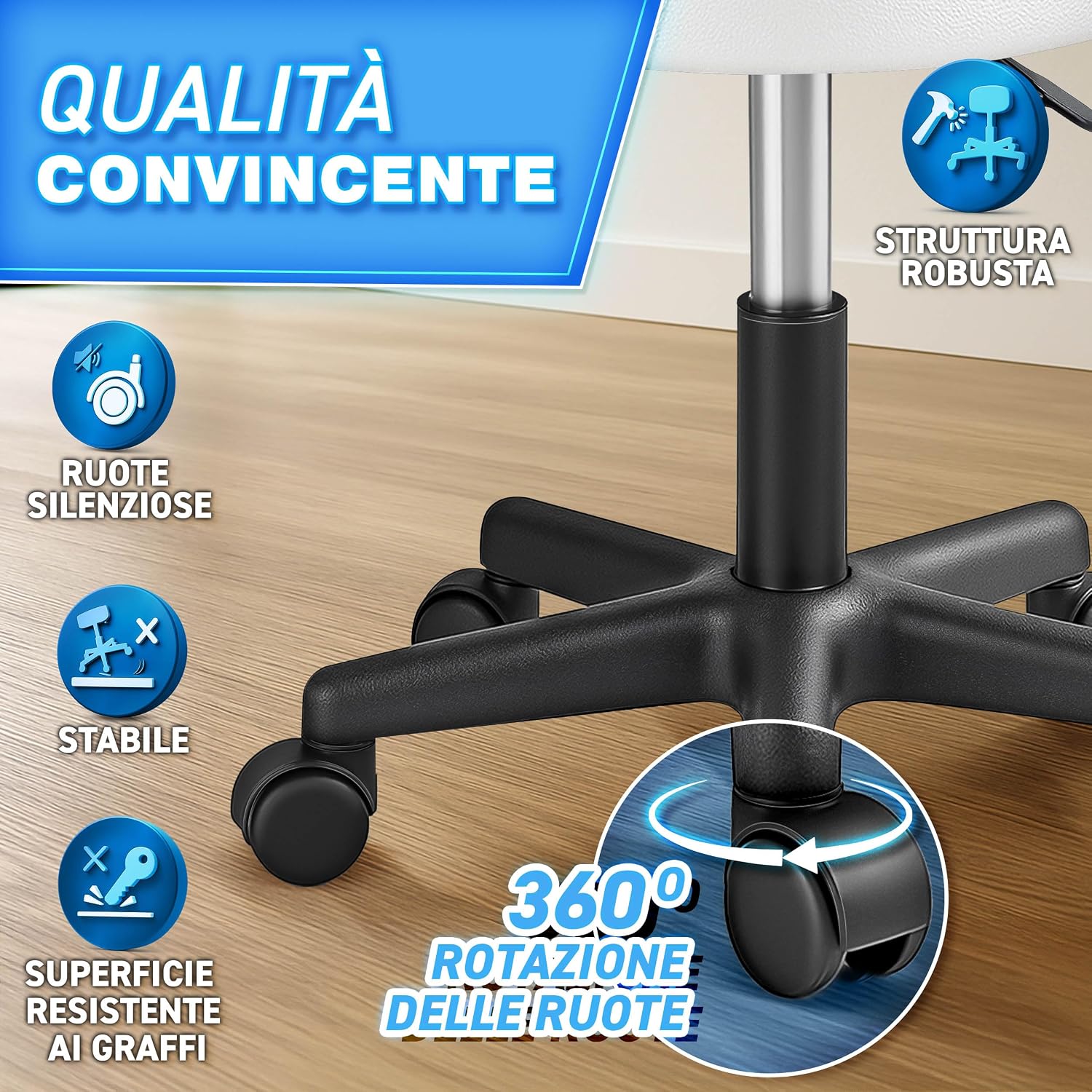 Thumbnail 3 de Sgabello girevole TRESKO 47–60 cm