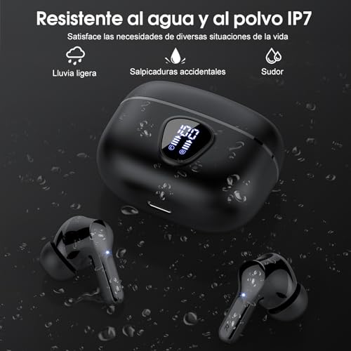 Thumbnail 5 de Auriculares inalámbricos Bluetooth 5.4 🛡️ IP7, 48H, Negro