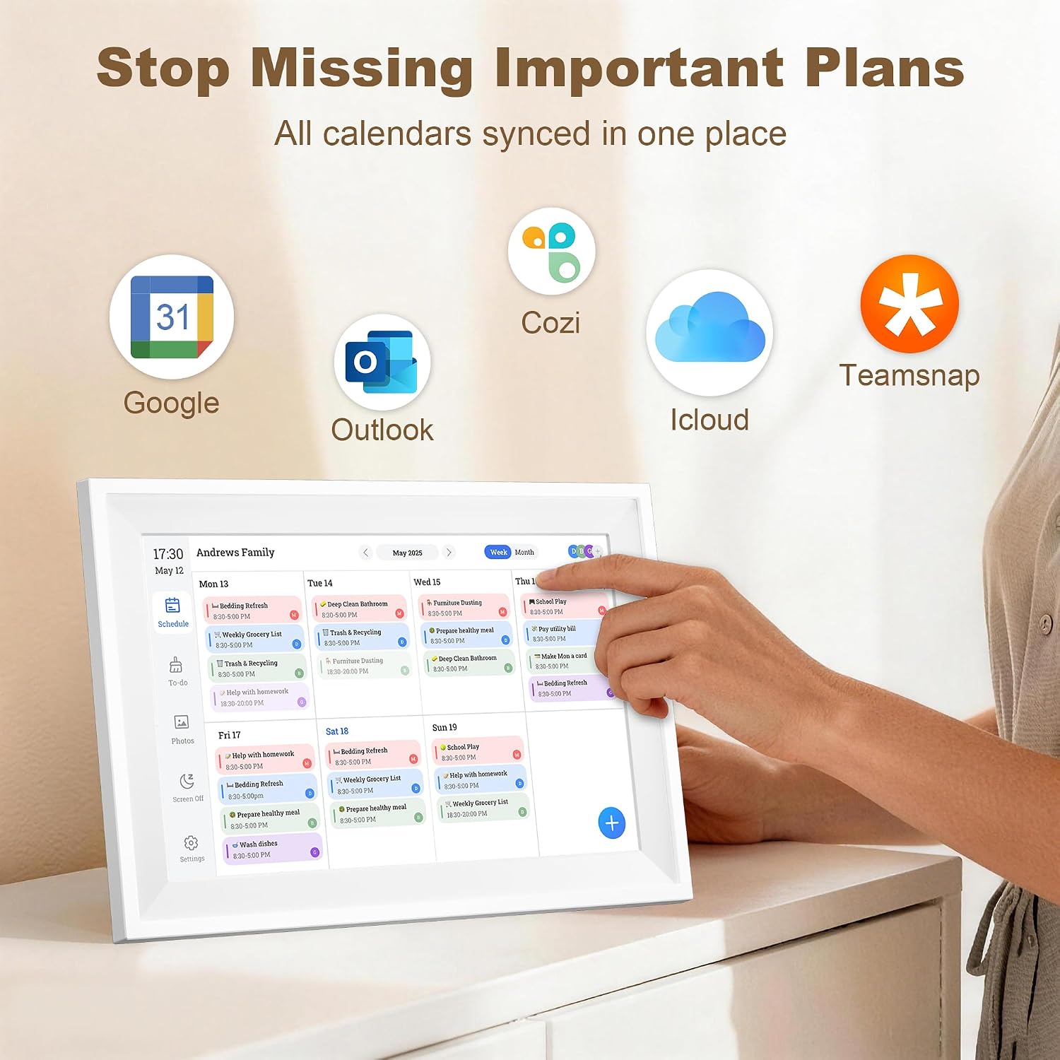 Detalle de Telonixium smart digital calendar, 10.1-inch