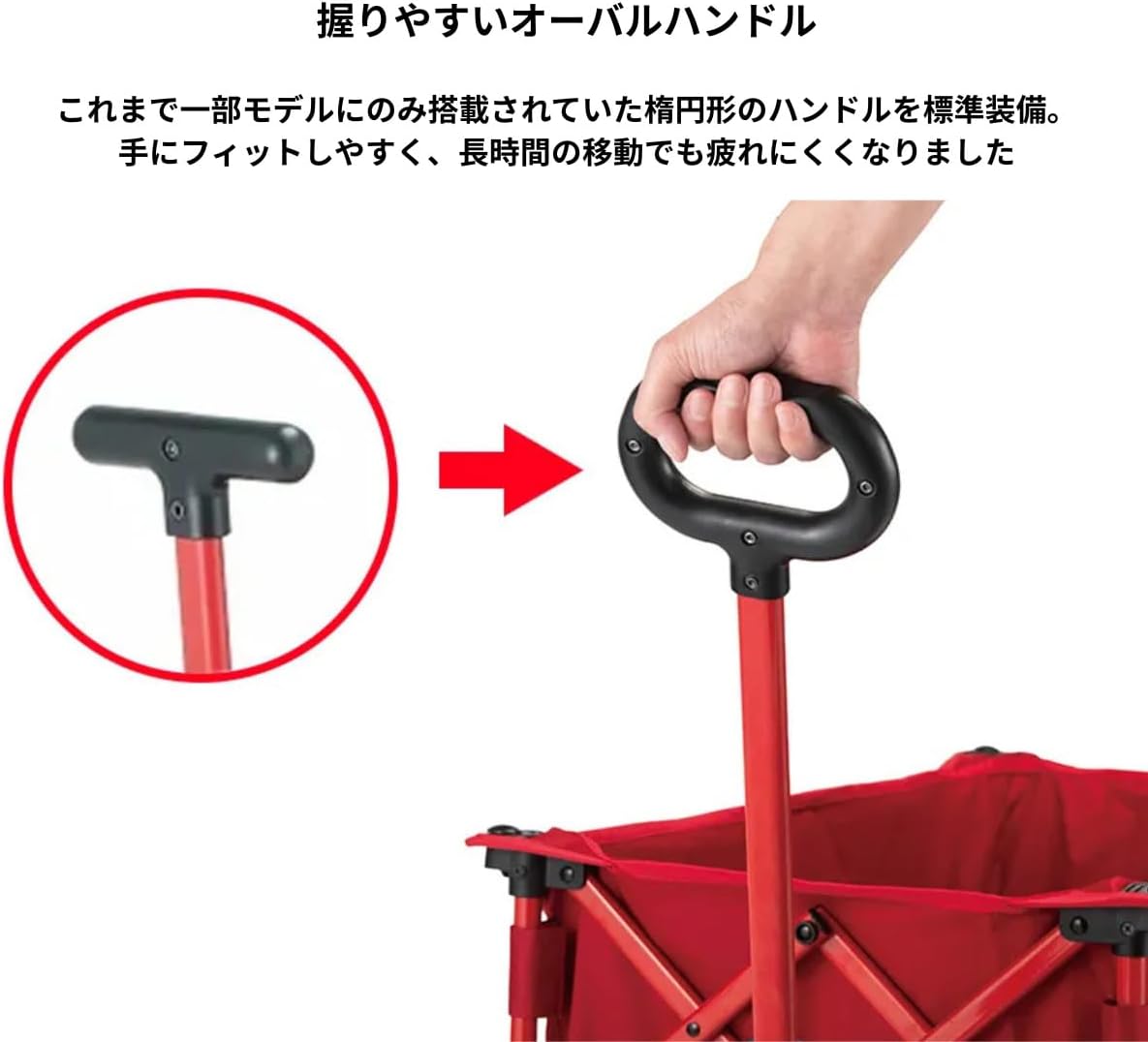 Thumbnail 6 de コールマン アウトドアワゴン 26年モデル(NX)レッド 耐荷重約100kg・ストッパー付き・折りたたみ式