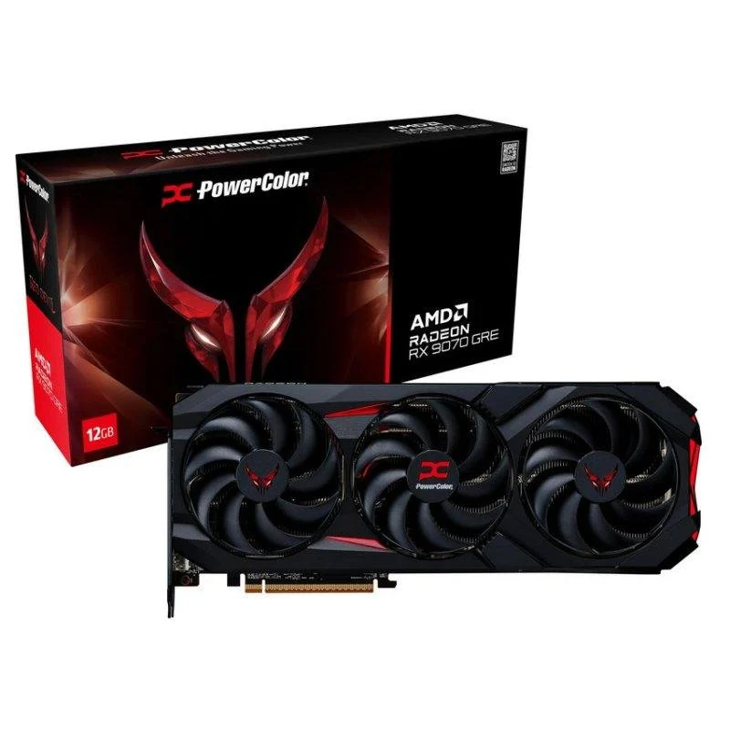 Detalle de PowerColor Radeon RX 9070 GRE Red Devil 12GB GDDR6 ARGB Dual BIOS