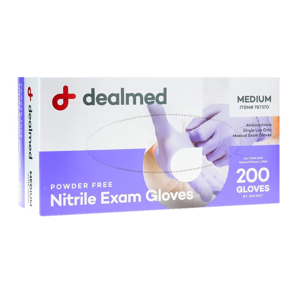 Thumbnail 1 de Dealmed Nitrile Exam Gloves Medium 200-count