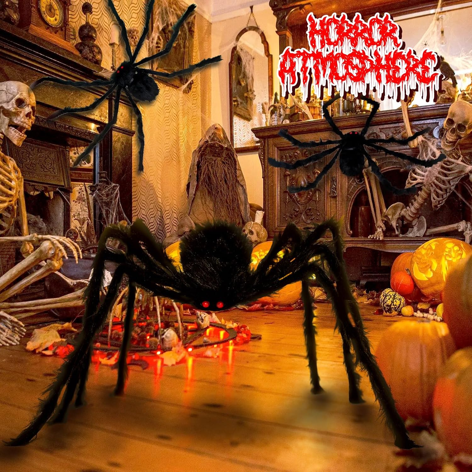 Detalle de Giant Halloween Spider Decorations, 59-inch set