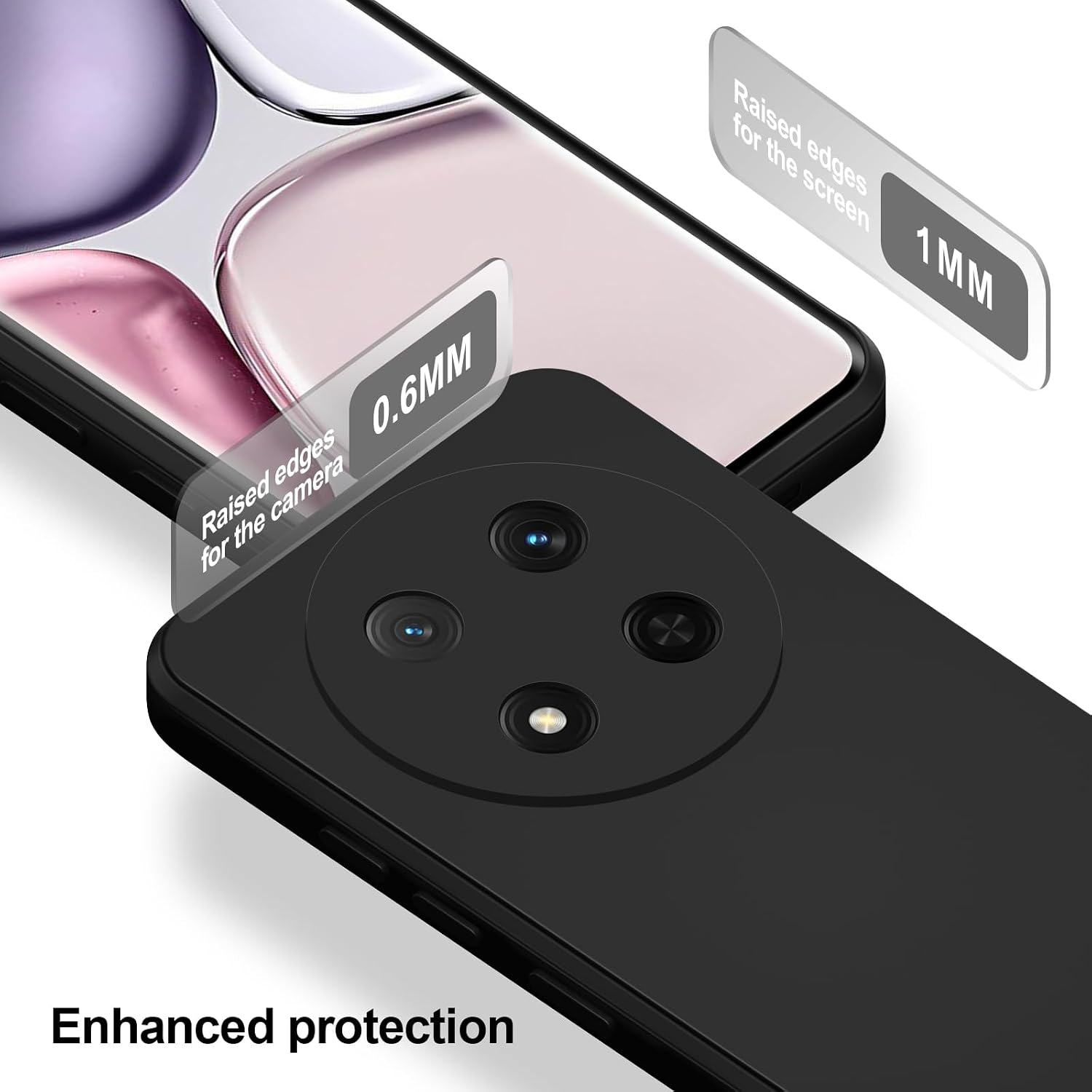 Detalle 2 de Btstring Case for Honor Magic 7 Lite – Soft Silicone Case with Upgraded Camera Protection