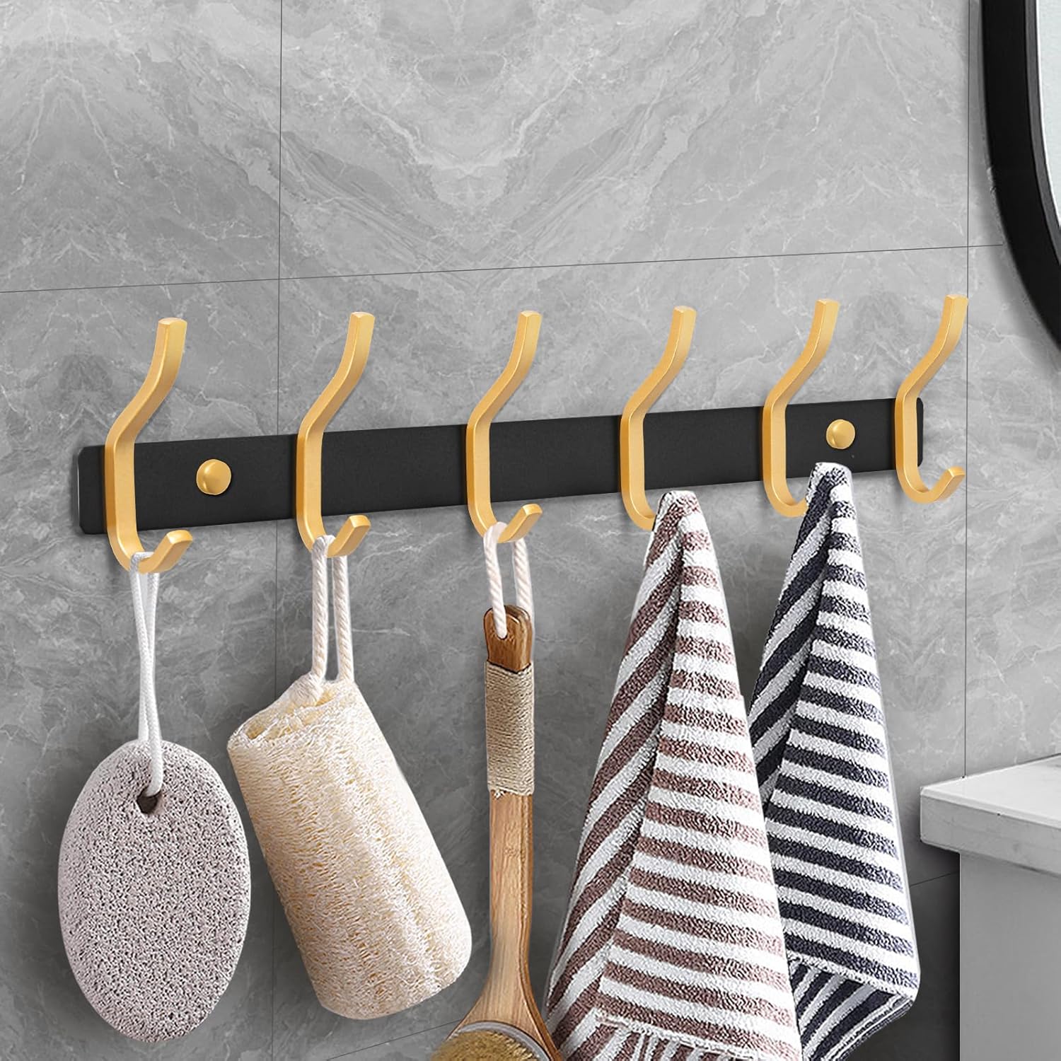 Thumbnail 2 de MEIJO porte-manteau mural 6 crochets