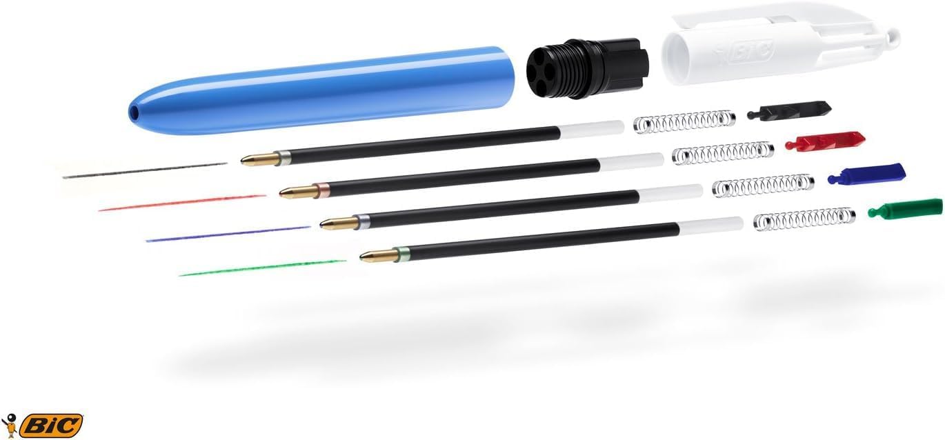 Thumbnail 3 de BIC 4 Farben Family Pack – Vier-Tinten-Kugelschreiber im 4er-Set (2 Mini, 2 Original)