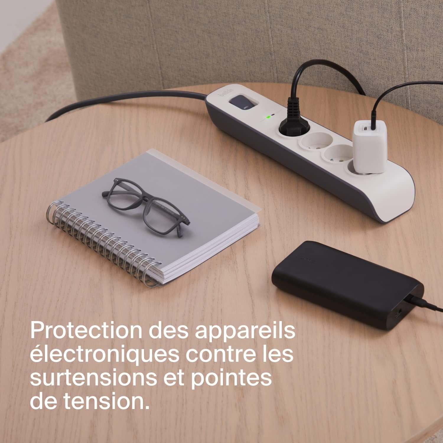 Thumbnail 2 de Belkin parafoudre 4 prises 525 joules – multiprise avec cordon 2 m