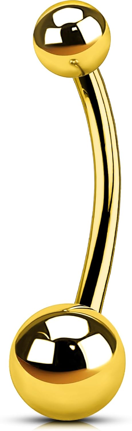 Detalle de OUFER Barres nombril 14G Titanium doré