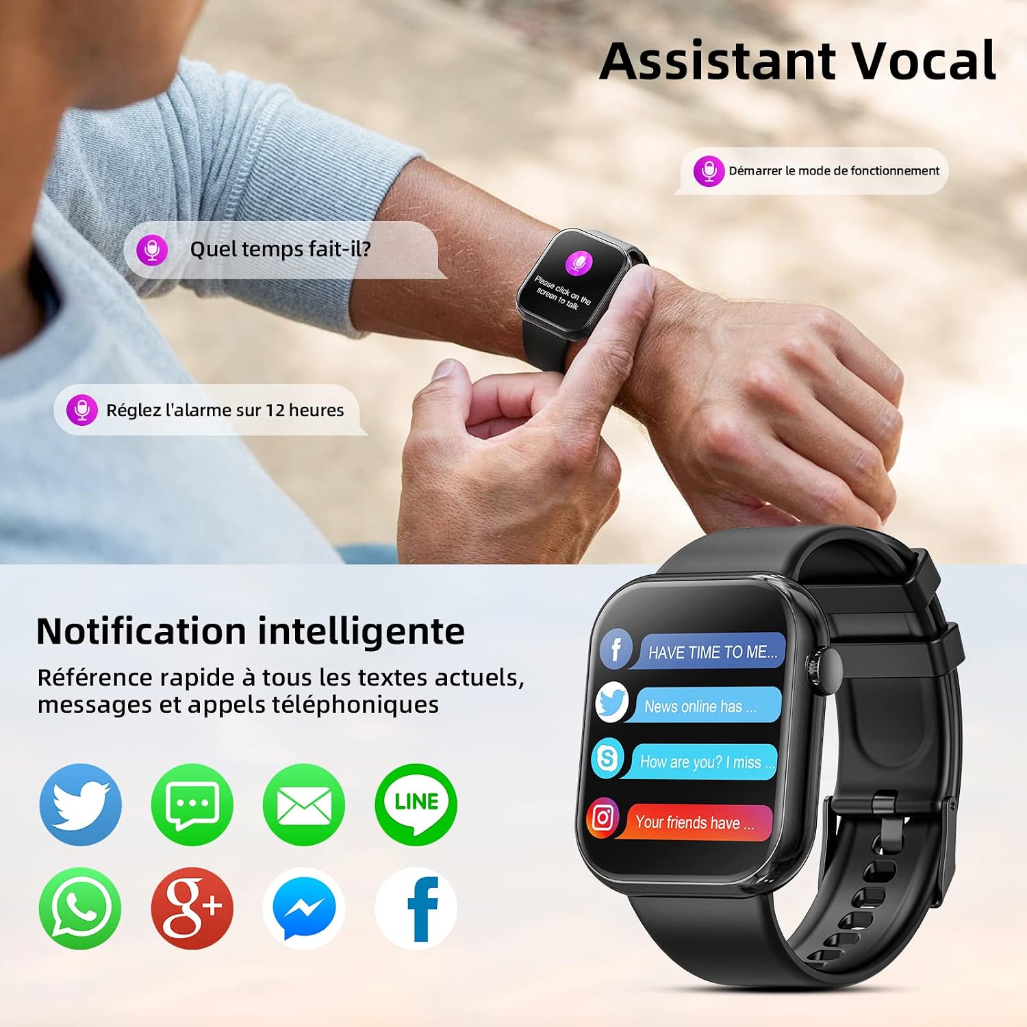 Detalle 2 de Montre 1,85" écran tactile pour sport