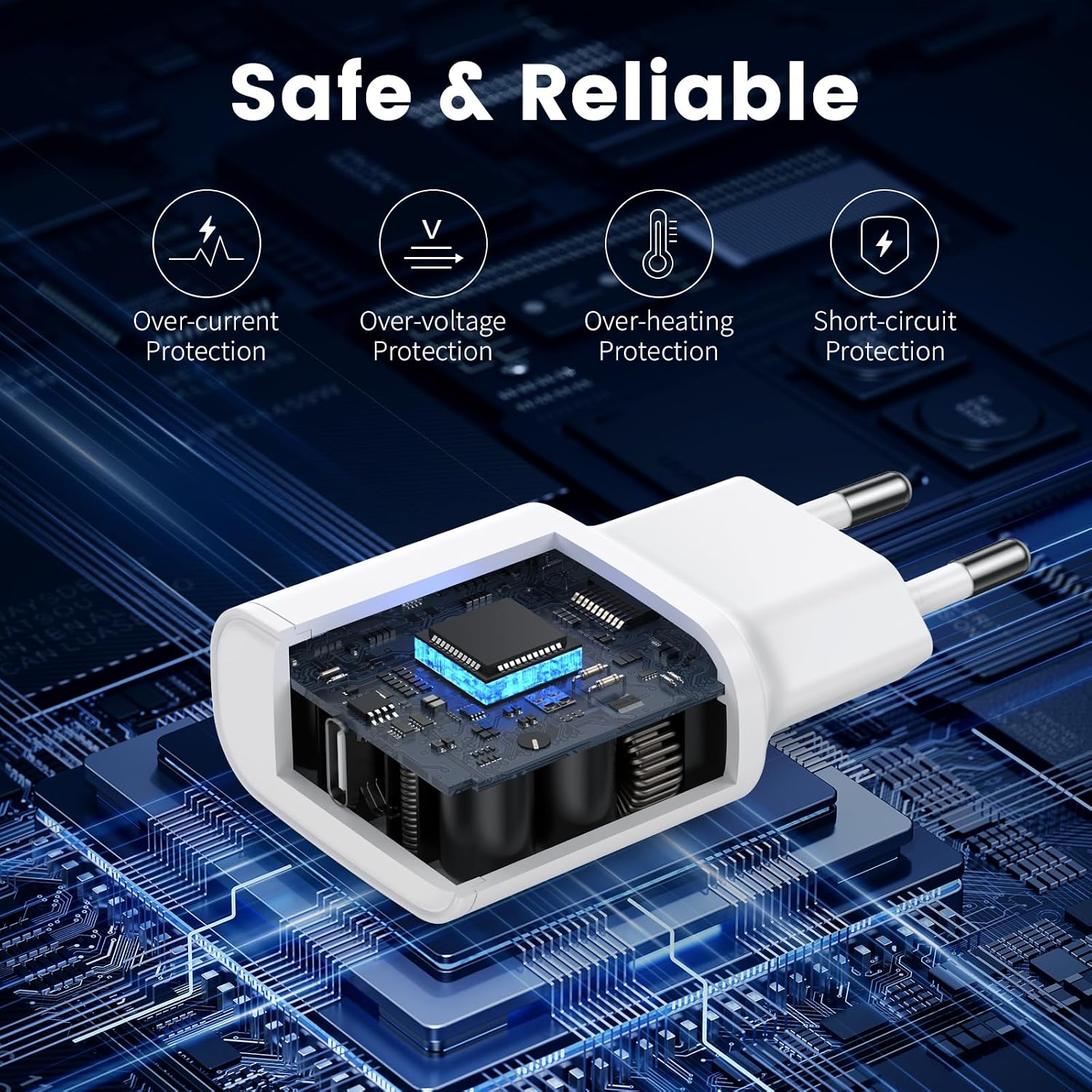 Detalle de Cargador Carga Rapida USB‑C 20W con cable 2M