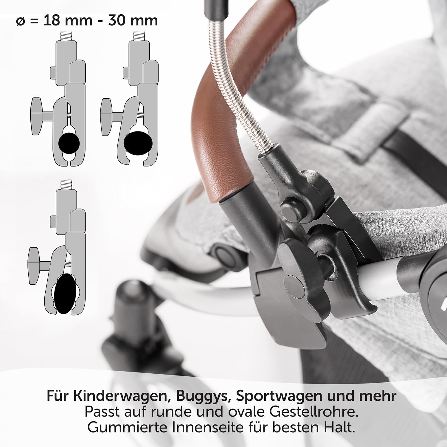 Detalle 1 de Zamboo Universeller Sonnenschirm UV 50+ 73 cm