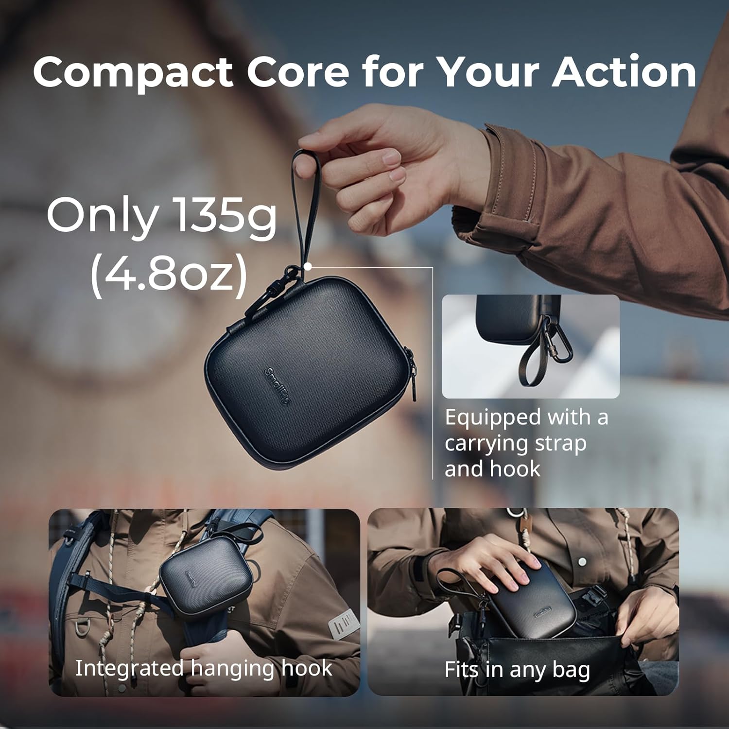 Thumbnail 6 de SMALLRIG Sac Étui Caméra d'action pour DJI Osmo Action 6/5 Pro et GoPro/Hero 13-9 – Organisation 360°