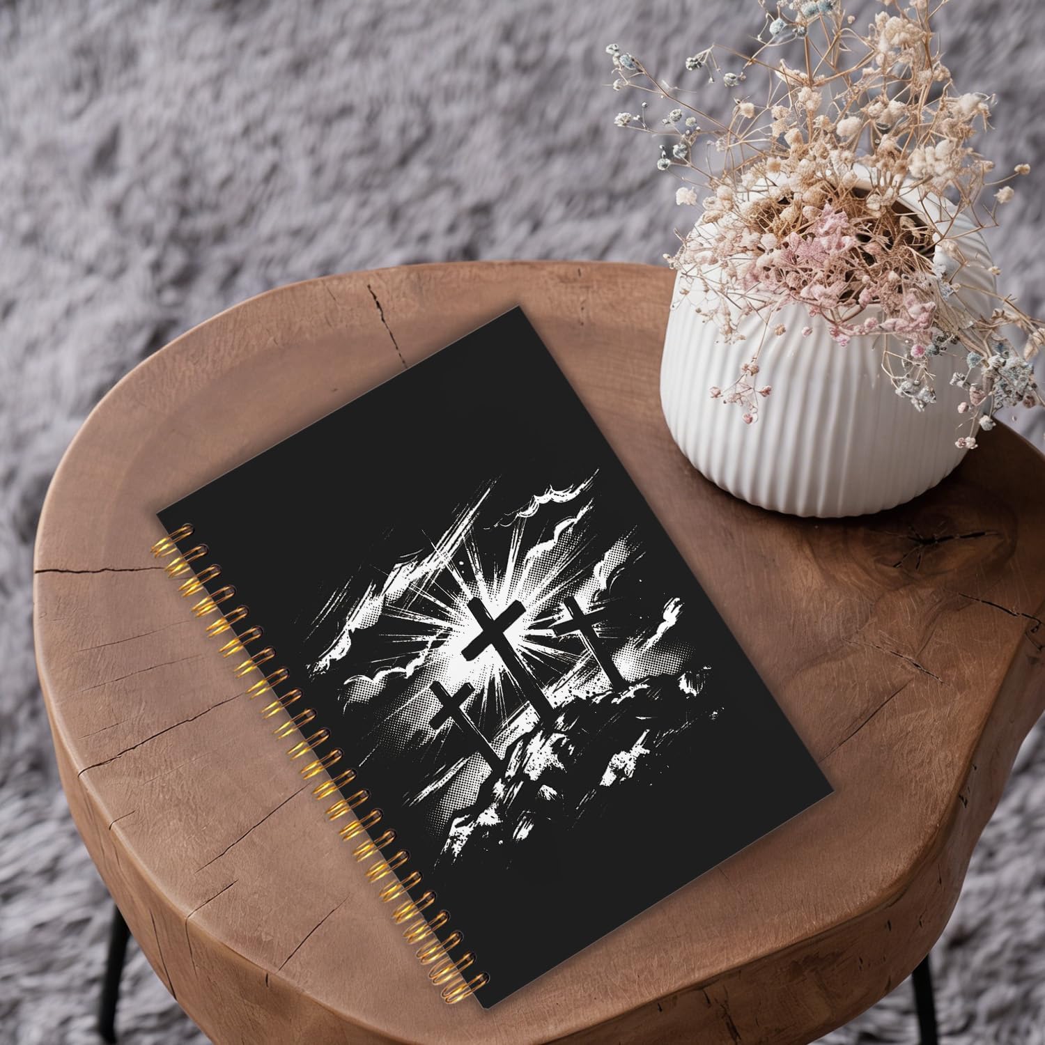 Detalle de OHDCE The Lord Is My Shepherd Spiral Notebook, 5.5 x 8.3-Inch Hardcover, 80 Pages