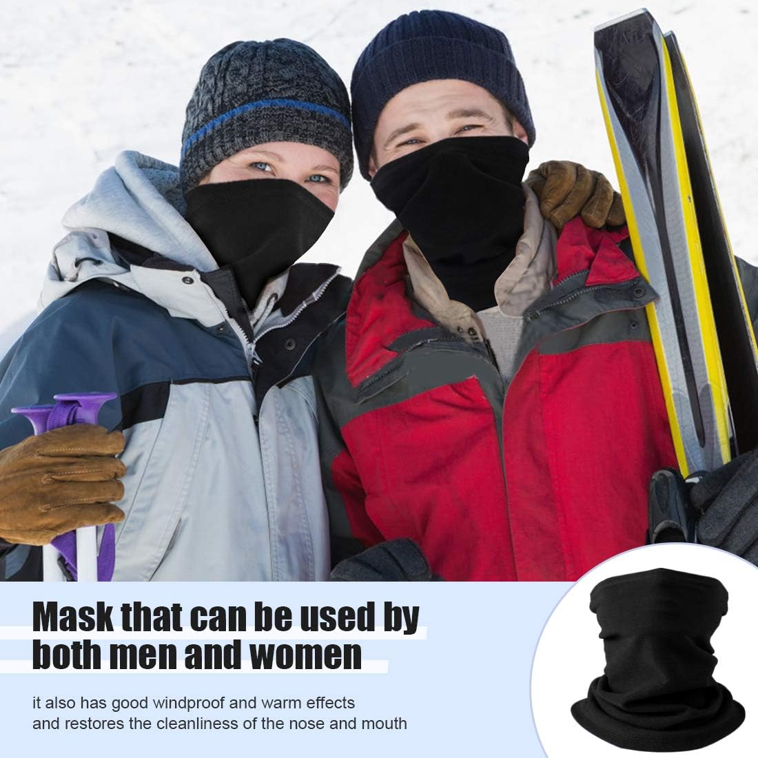 Thumbnail 6 de HEGCOIIE Winter Loop Schal Fleece Halswärmer für Outdoor