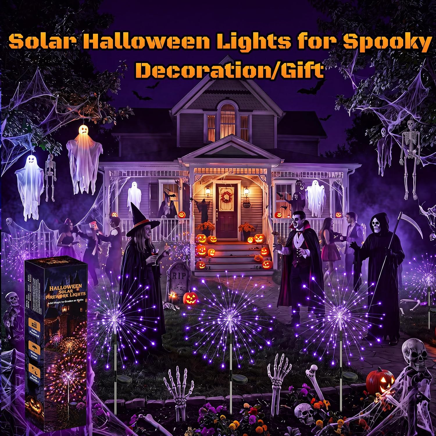 Detalle de btfarm Solar Halloween Lights, 120 LEDs