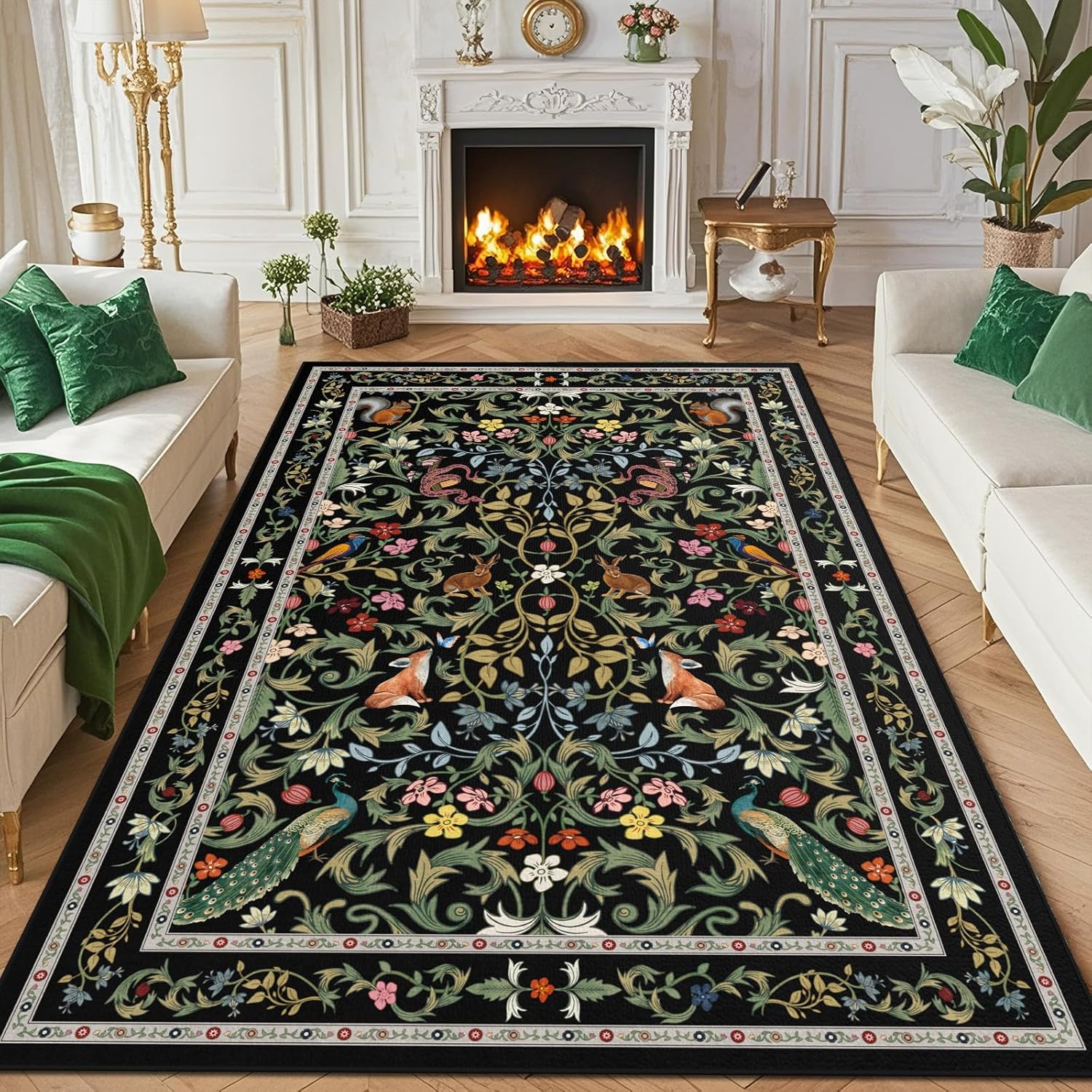 TUKDAK Rugs for Living Room Non Slip 120x180cm – Soft Faux Cashmere, Machine Washable