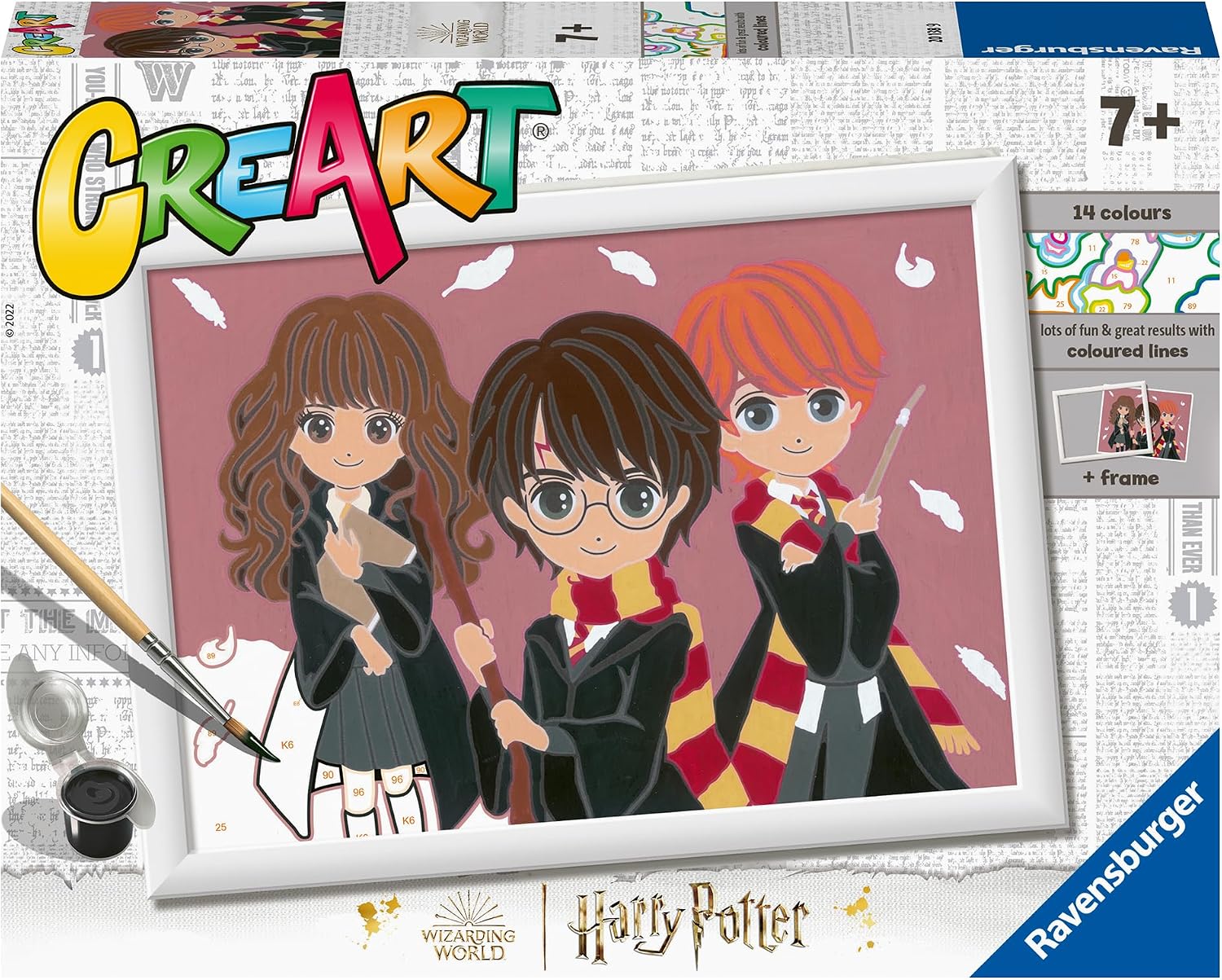 Detalle de Ravensburger Creart Harry Potter Il Trio Magico kit pittura per bambini 9+ 🎨