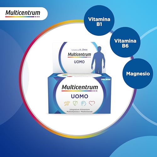 Detalle 2 de Multicentrum Uomo Integratore Multivitaminico Completo, 60 Compresse – supporto quotidiano per l’uomo