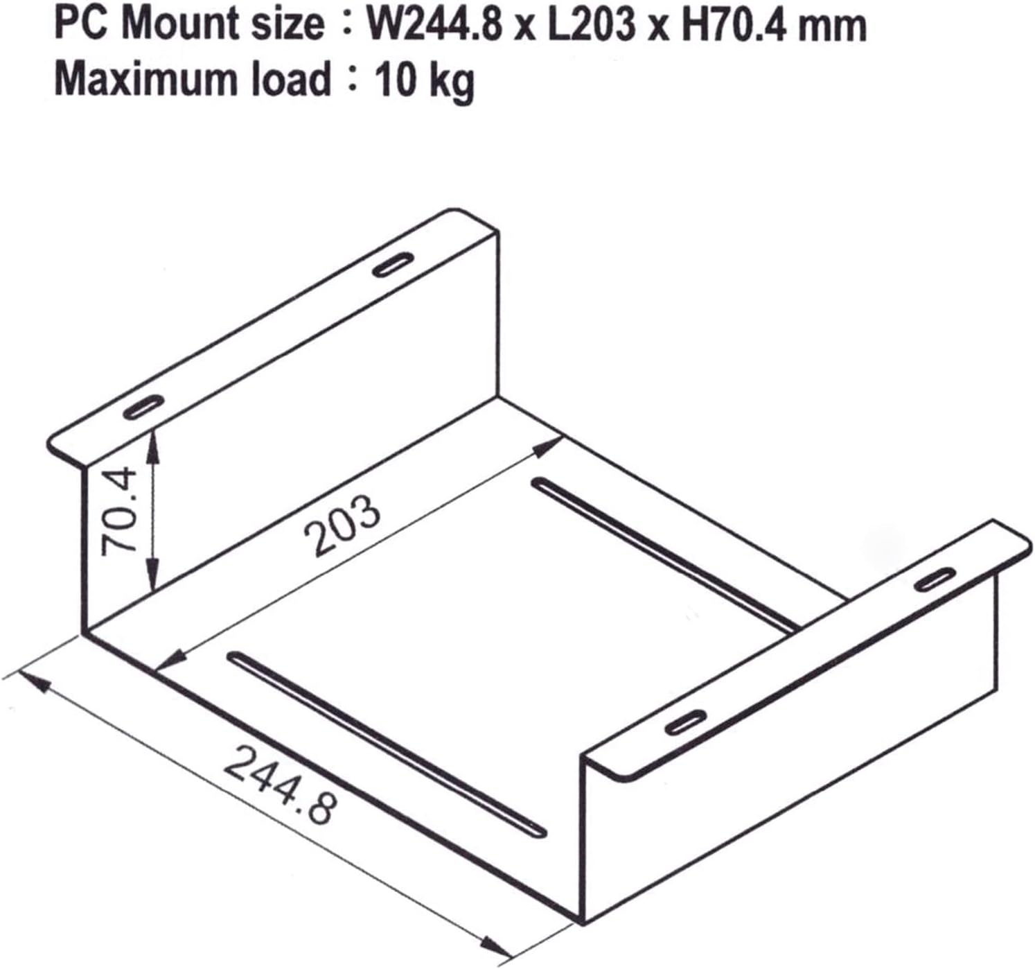Detalle 1 de ROLINE Underdesk Mount for KVM, NUC, Mini PCs and Thin Clients