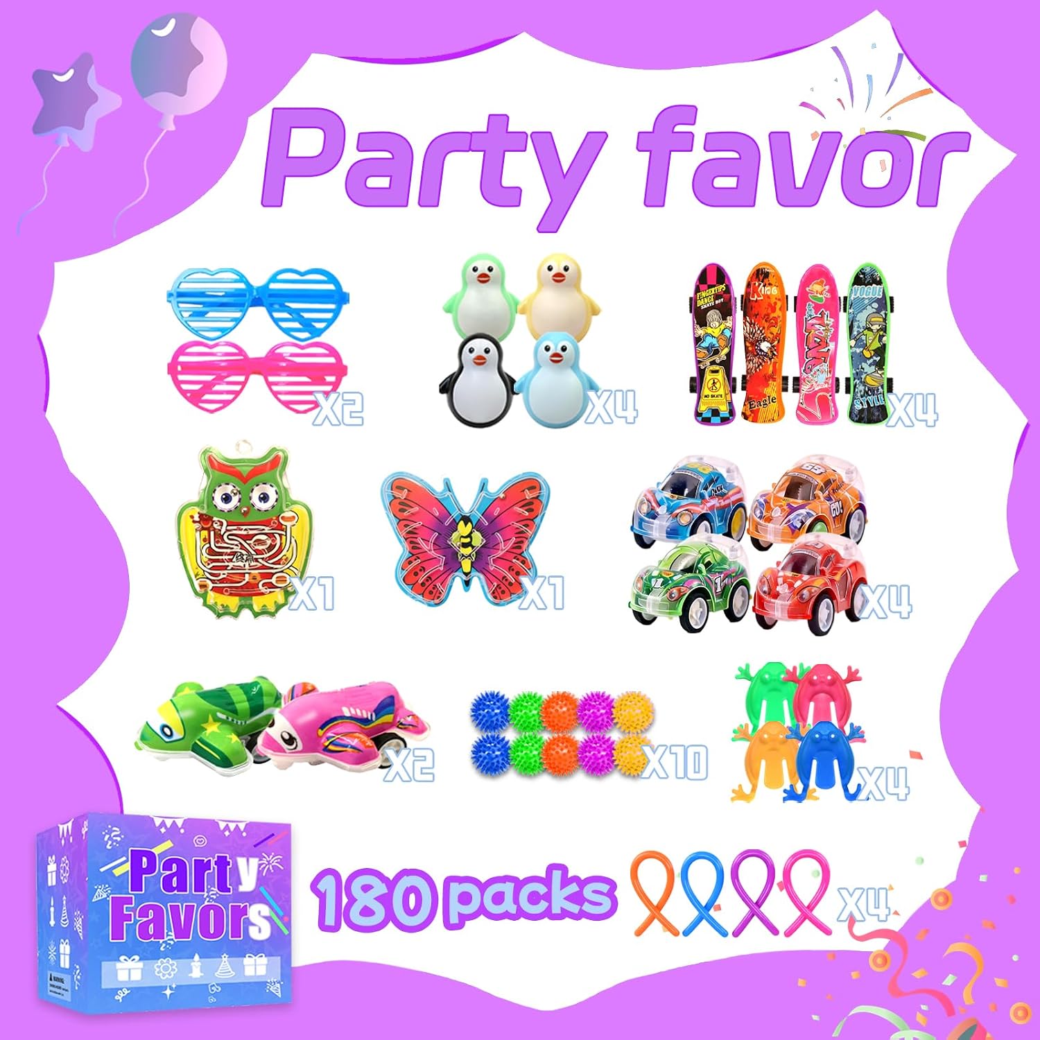 Thumbnail 2 de Wuridiwa Party Favor Set, 180 Pieces