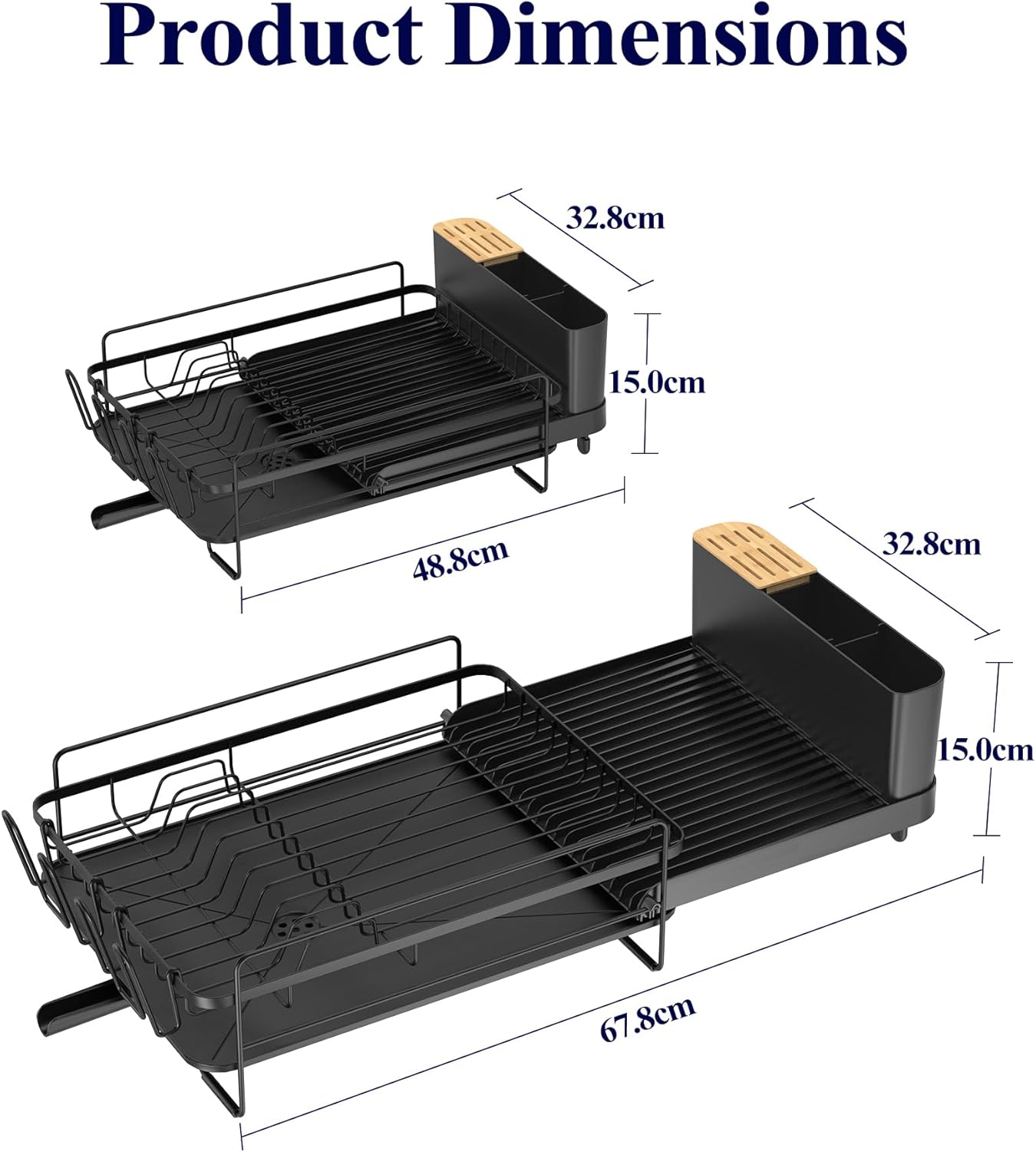 Thumbnail 2 de Kitsure Large Dish Drying Rack Extendable