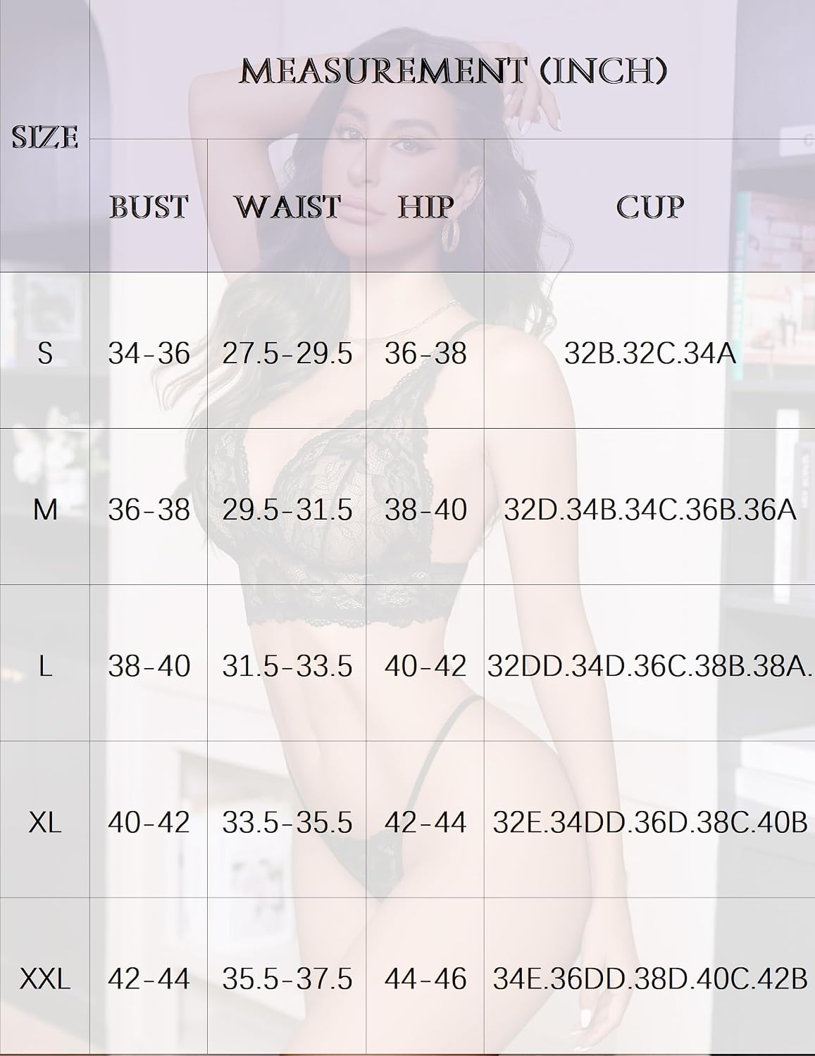 Thumbnail 5 de Ensemble lingerie dentelle Avidlove 2 pièces