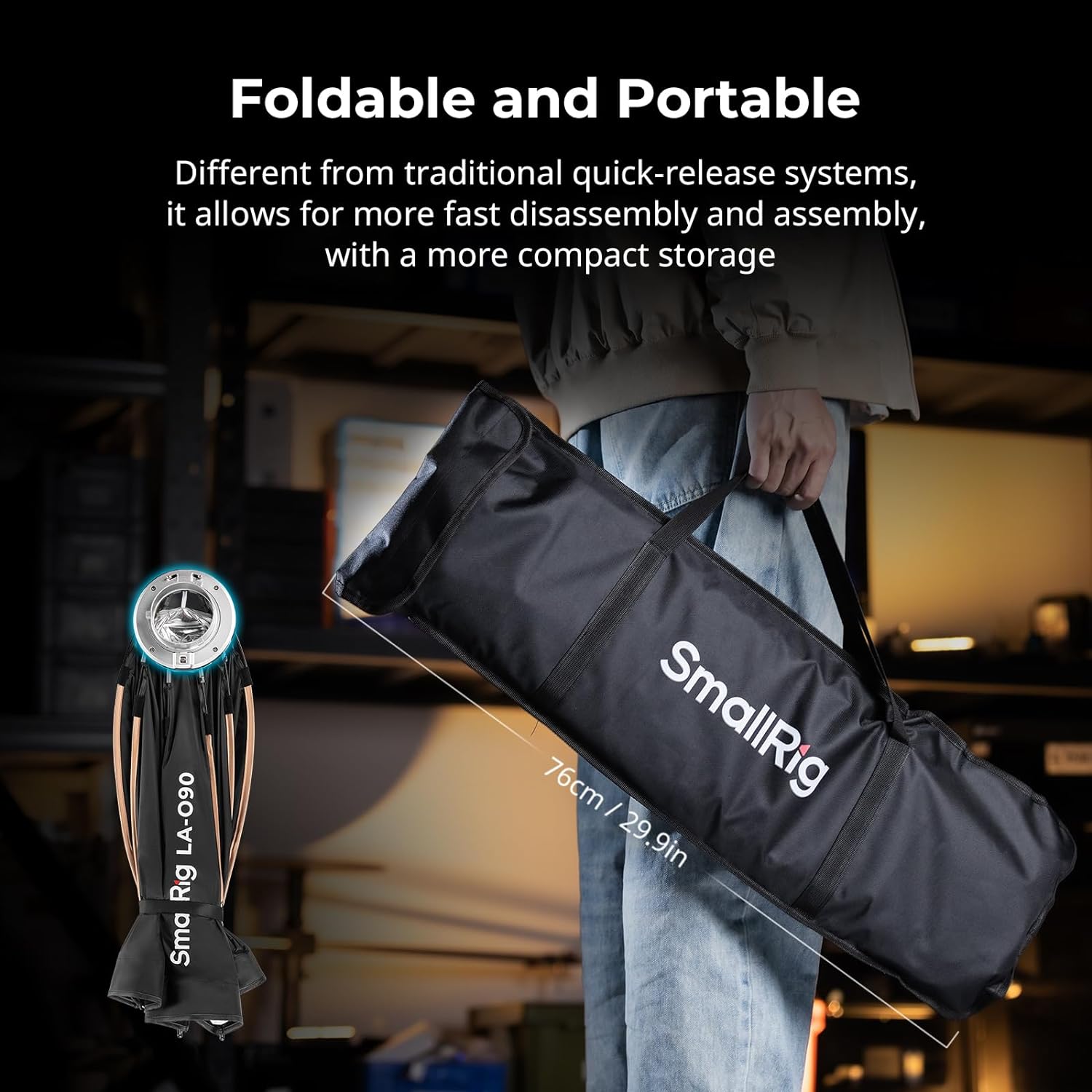 Thumbnail 4 de SMALLRIG 35" / 90 cm Parabolic Softbox LA-O90 (Quick Release, Bowens) für COB-Lampen