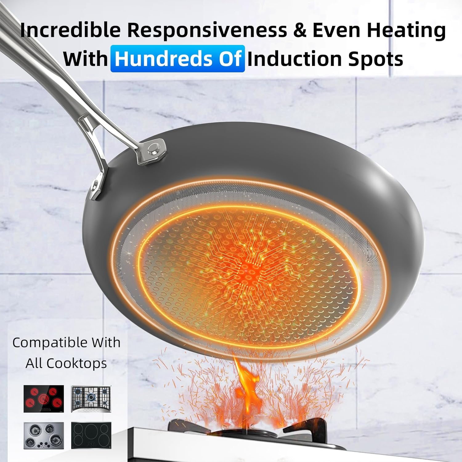 Thumbnail 4 de Deluxe DUXANO 14PC Healthy Pots and Pans Set with 9H Diamond-Level Coating