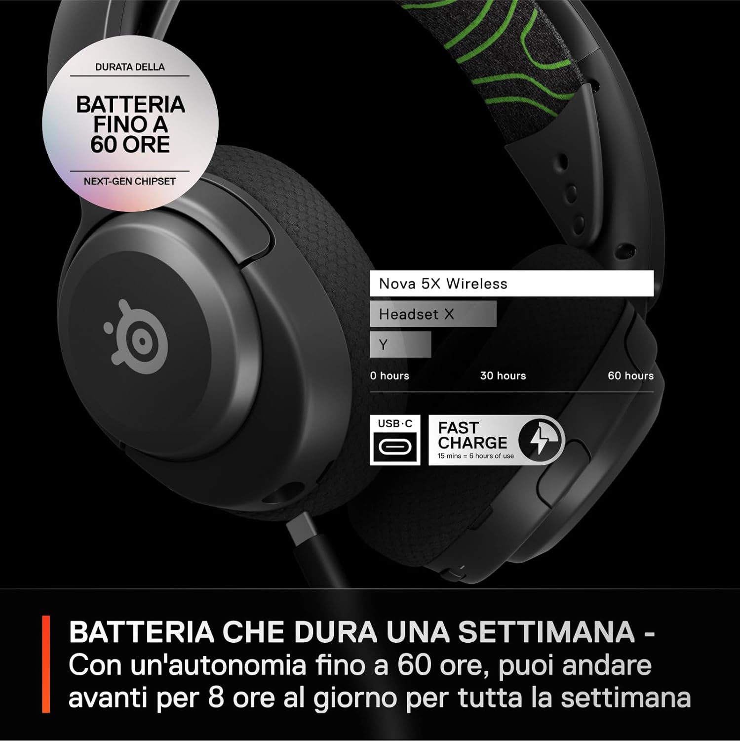 Thumbnail 6 de SteelSeries Arctis Nova 5X cuffie Xbox 60 HR