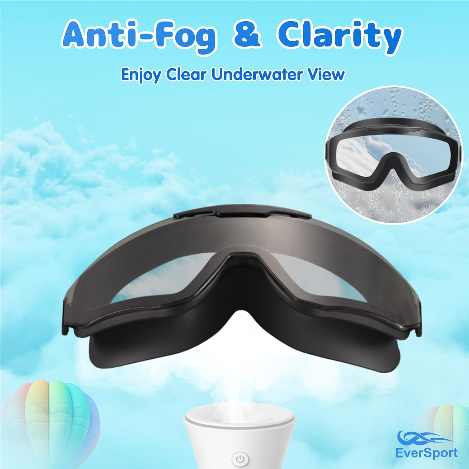 Detalle 2 de Eversport Kids Swim Goggles, Ages 8–16