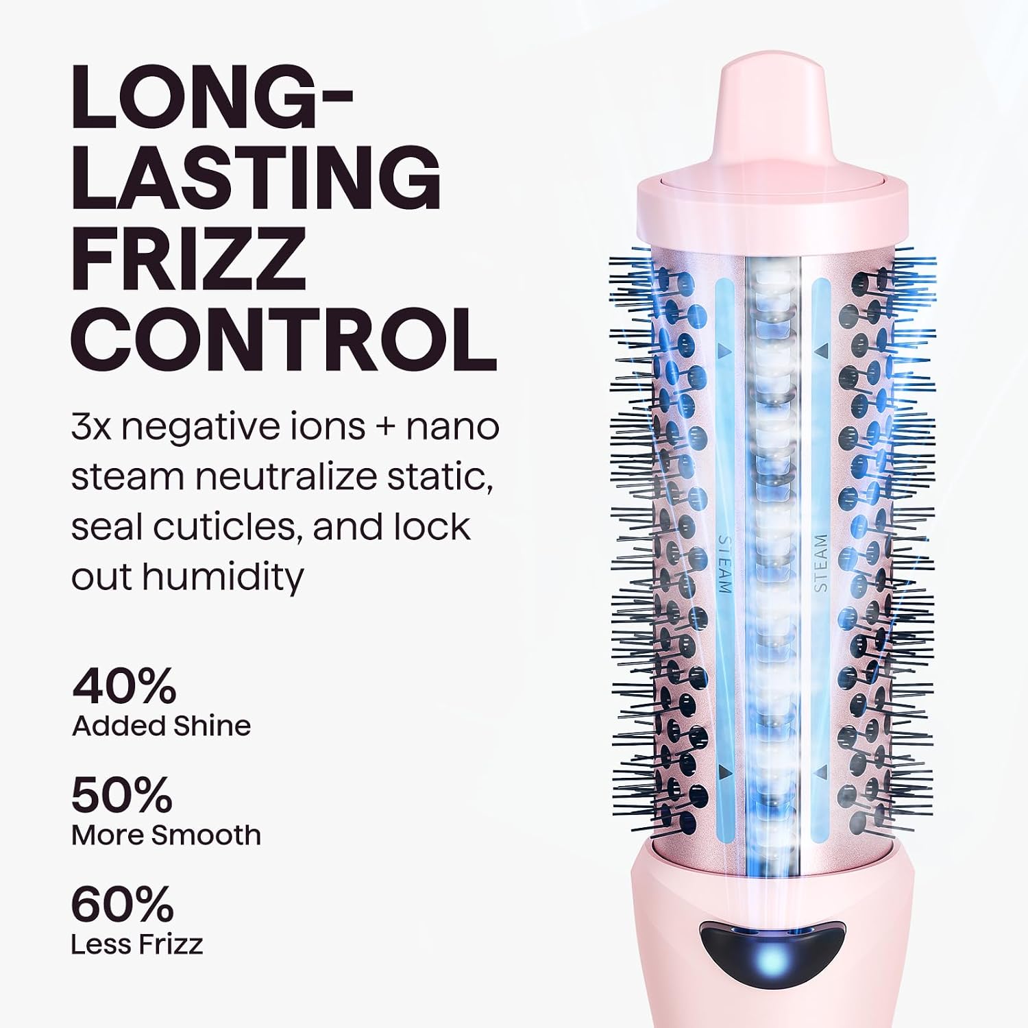 Detalle 1 de Wavytalk Steamlift Pro Steam Thermal Brush, 1.57-Inch Ceramic Barrel, Ionic Styling