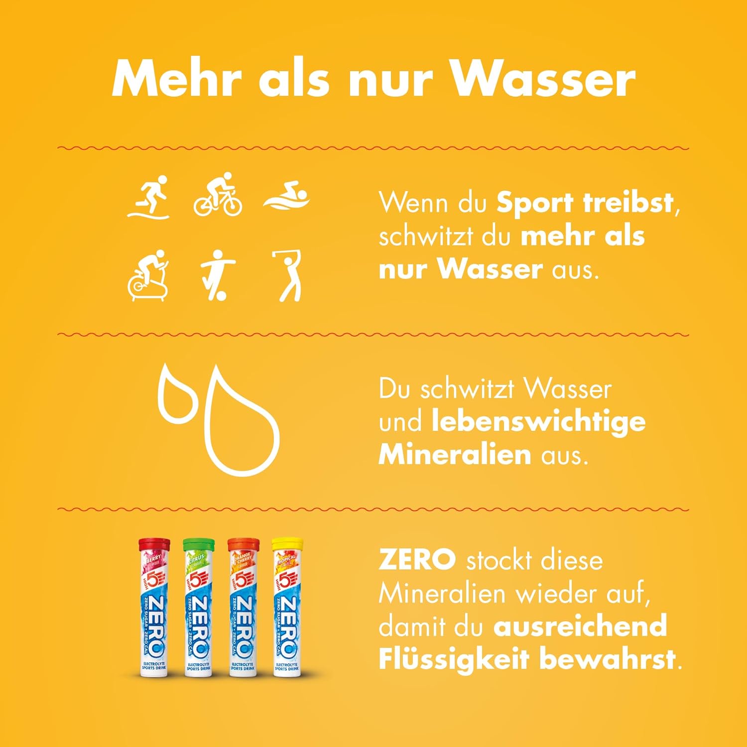Detalle de HIGH5 ZERO Elektrolyte Ohne Zucker – Hydration-Boost für Training und Alltag (40 Tabletten, 2x20)