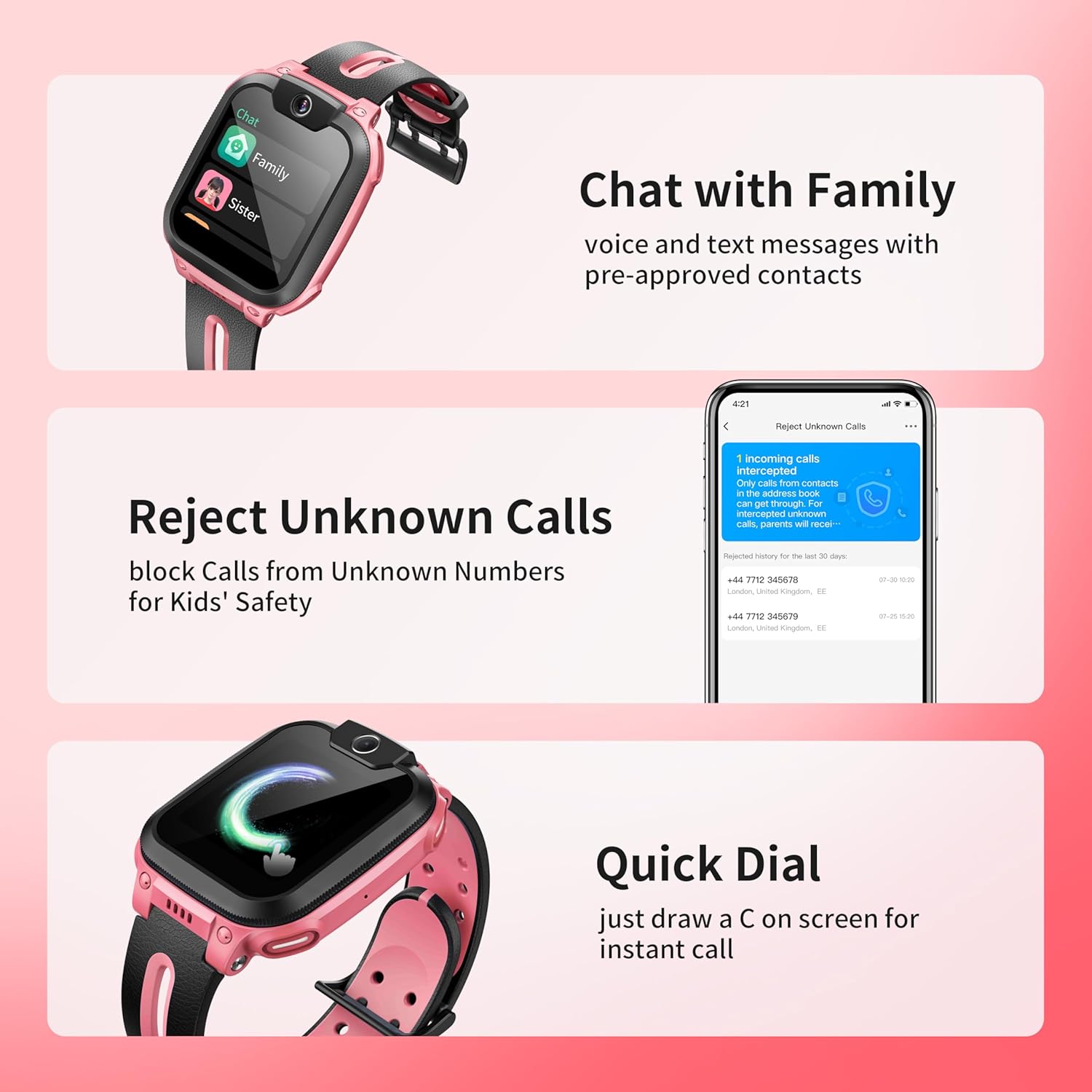 Detalle de imoo Watch Phone Z1: 4G Kids Smartwatch with GPS, Video Calls and IPX8 Durability